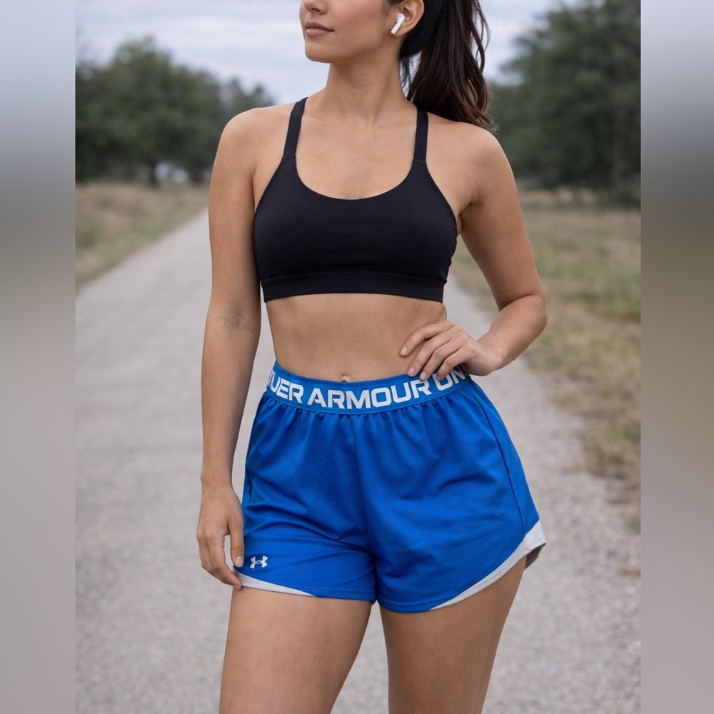 Under Armour Women's Blue Athletic Shorts- Size Small